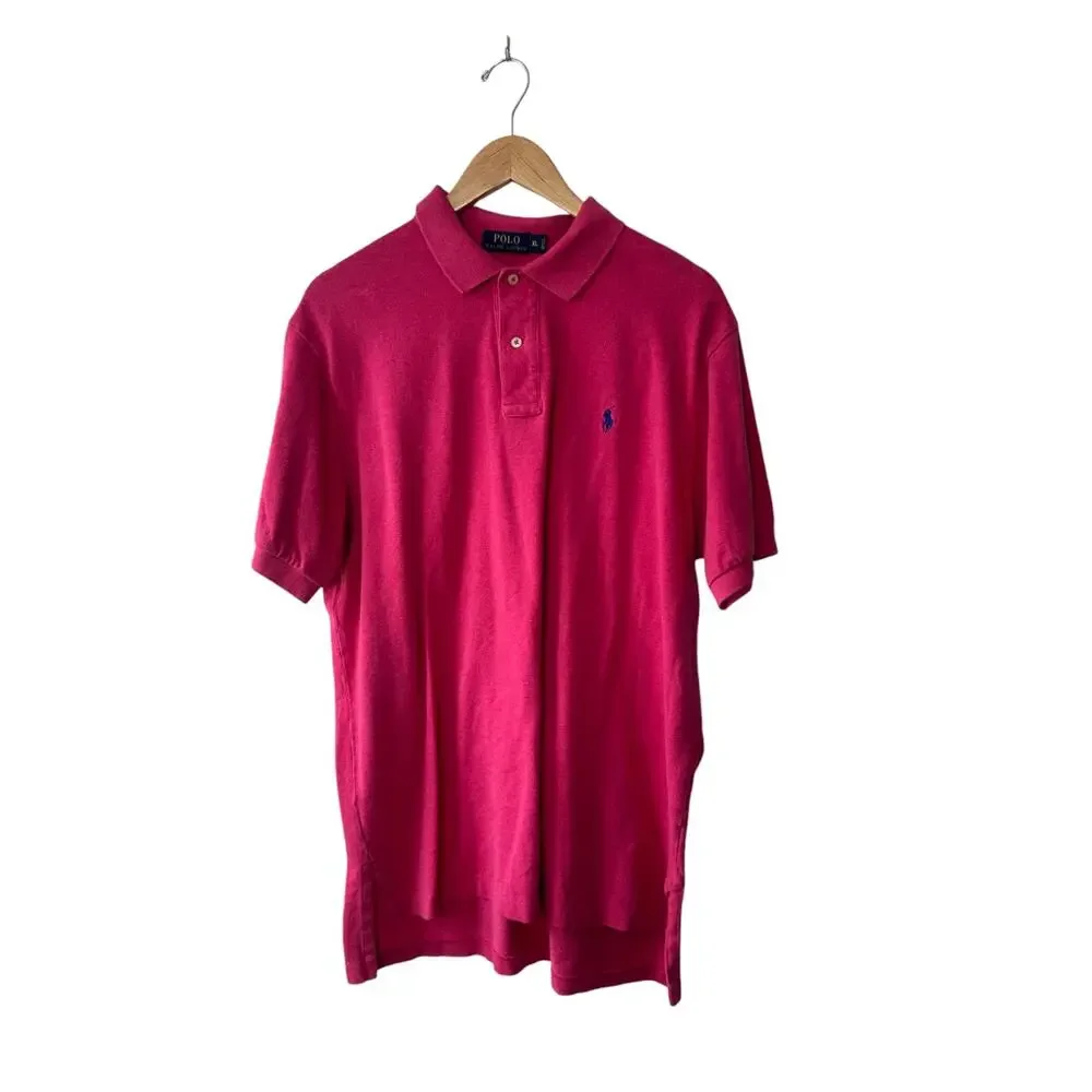 Polo by Ralph Lauren Red Short Sleeve 100% Cotton Polo Shirt Men's Size XL